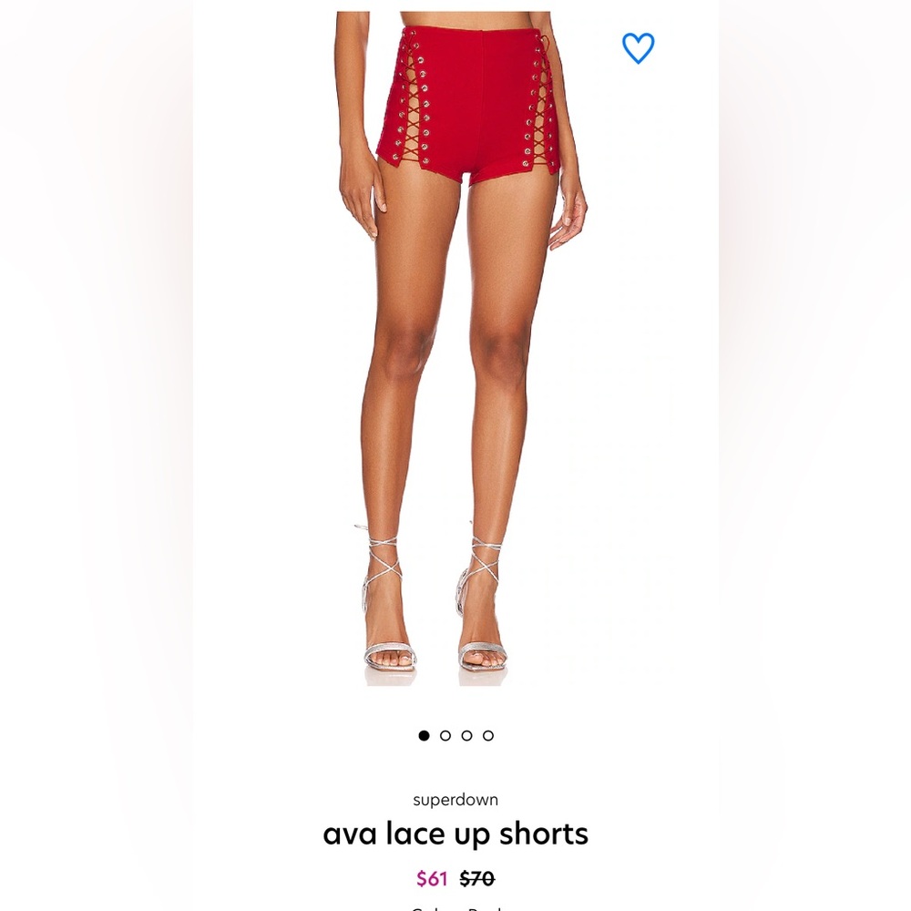 Superdown Ava Lace Up Shorts, Size Small